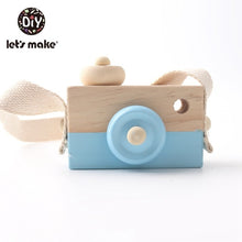 Load image into Gallery viewer, Let'S Make 1Pc Wooden Baby Toys Fashion Camera Wood Pendants Montessori Toys For Kids Wooden Diy Present Nursing Gift Baby Block