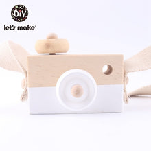 Load image into Gallery viewer, Let'S Make 1Pc Wooden Baby Toys Fashion Camera Wood Pendants Montessori Toys For Kids Wooden Diy Present Nursing Gift Baby Block