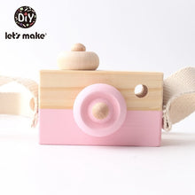 Load image into Gallery viewer, Let'S Make 1Pc Wooden Baby Toys Fashion Camera Wood Pendants Montessori Toys For Kids Wooden Diy Present Nursing Gift Baby Block