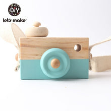 Load image into Gallery viewer, Let'S Make 1Pc Wooden Baby Toys Fashion Camera Wood Pendants Montessori Toys For Kids Wooden Diy Present Nursing Gift Baby Block